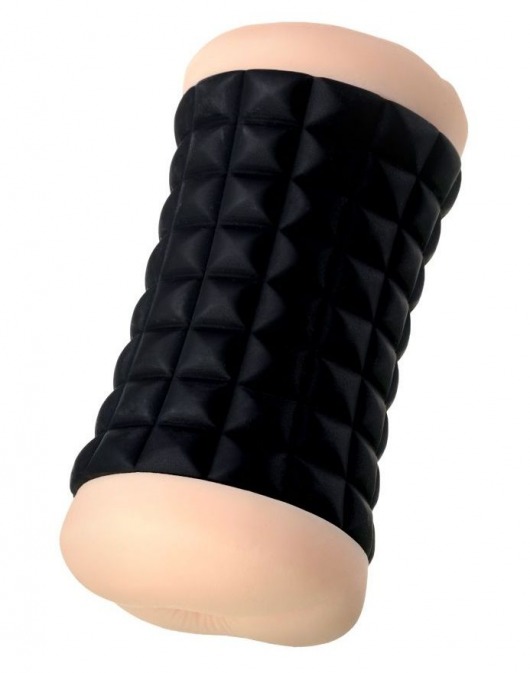 Двухсторонний мастурбатор JOS JANICE в черном цилиндре - JOS - во Владикавказе купить с доставкой