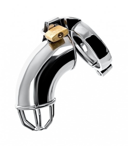 Серебристый мужской пояс верности TOYFA Metal - ToyFa - купить с доставкой во Владикавказе