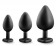 Набор черных анальных пробок с красным кристаллом-сердечком Bling Plugs Training Kit - Blush Novelties - купить с доставкой во Владикавказе Набор черных анальных пробок с красным кристаллом-сердечком Bling Plugs Training Kit - Blush Novelties - купить с доставкой во Владикавказе